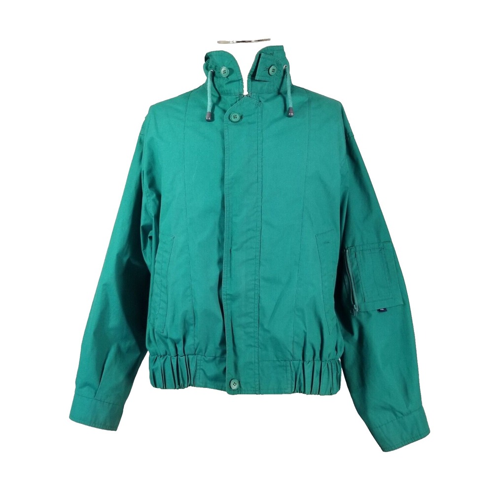 London Fog windbreaker jacket men's large green outdoor Marine sailing